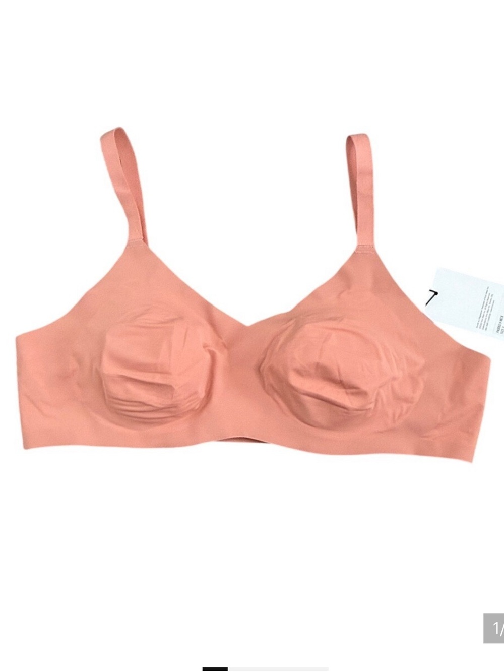 Knix Wireless V-Neck Bra Pink Ginger Seamless Size 3 NWT